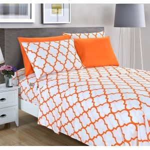 Personalized Luxury Customized Design 4-Piece Bed Sheet Set with 300 Thread