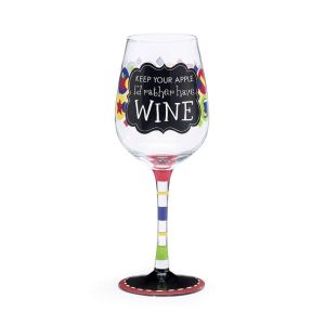 Custom Design High Quality Personalized Glitter 450ml Red Wine Glass Glass Gift