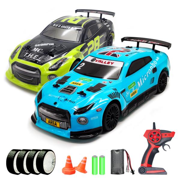 1 14 Ratio LED Light Drift Electric 4WD Racing Car with 2.4G Speed Remote Control