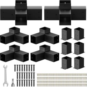 China Pergola Bracket kit for 4x 4 Actual 3.5 X 3.5 Lumber DIY Pergolas Brackets 3-Way 4-Way Corner Bracket on sale