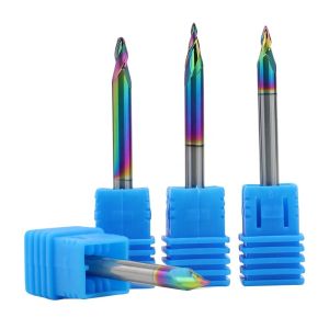 Yingba Hot Sale Alumminum Engraving Router Bits DLC Coating 2F Taper Ball Nose