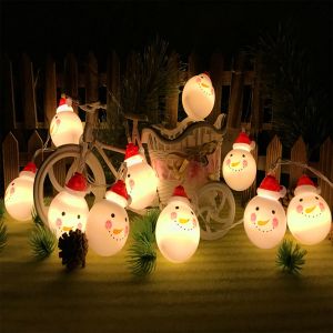 China Roundty Snowman Head String Lamp Decor Christmas Tree Decoration Santa Clause Led ball Light on sale