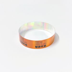 Waterproof Tyvek Paper Wristbands with Custom Logo Printing Security Barcoding
