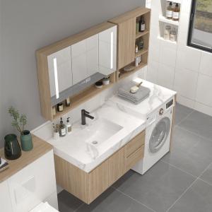 Quality Style Modern Hotel Bathroom Wash Basin Cabinet Wall Mounted Wooden Corner for sale
