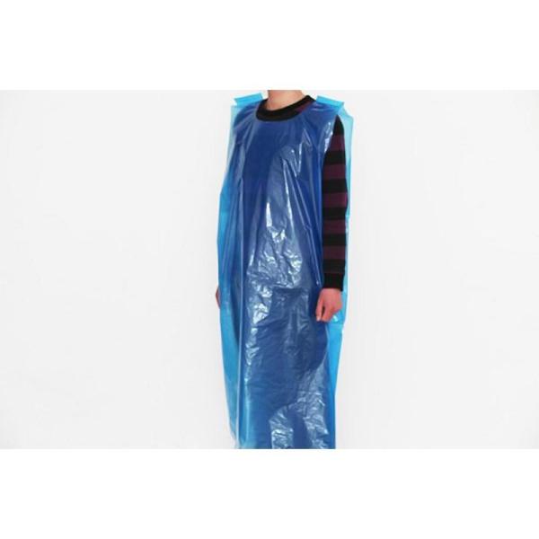 Eco Friendly Blue Disposable Polyethylene Aprons For Medical Protect / Household