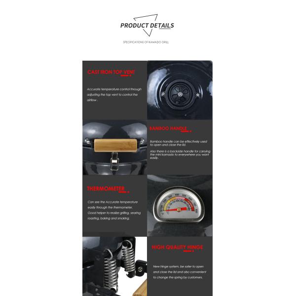 Kimstone Tabletop Series Mini Kamado Grill 12 Inch