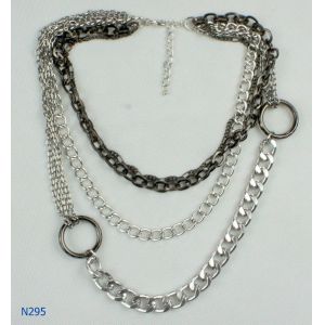 2012 Fashion Women's Tin Alloy Mixed Metal Necklace for Gift OEM