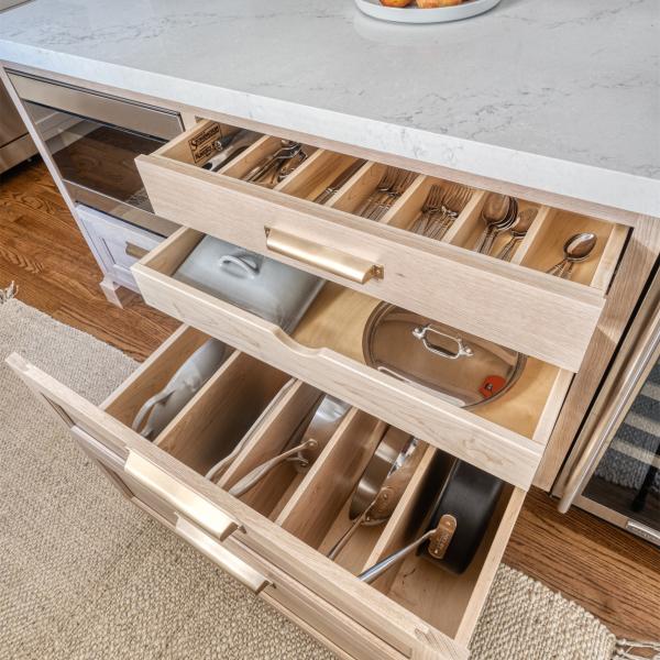 Apartment Lacquer White Kitchen Cabinets With Wood Island Shaker Style