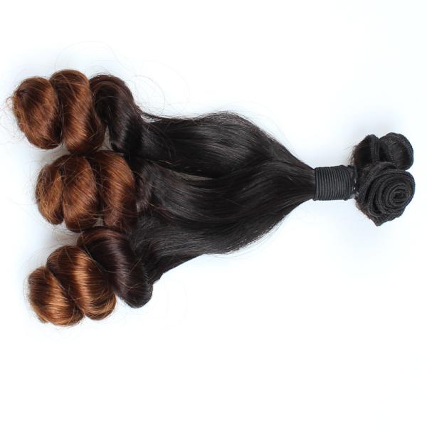 Grade 7A Virgin Hair Weft Loose Wave Ombre Color Brazilian Hair With Factory Price