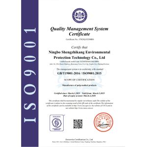 Ningbo Shengzhikang Environmental Protection Technology Co., Ltd., Certifications