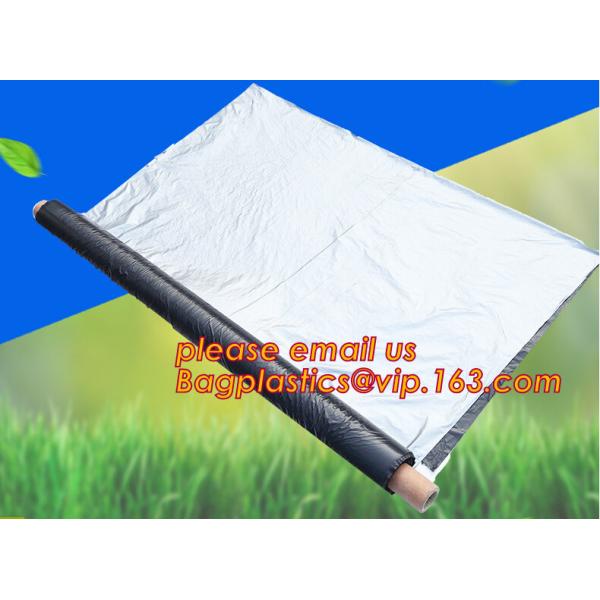 Buy black/silver/white/blue biodegradable plastic agricultural mulch film price,20 micron white black plastic mulch film UV at wholesale prices