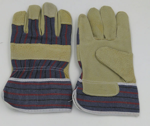Buy 10 inch pig Leather with cotton back Working Gloves at wholesale prices