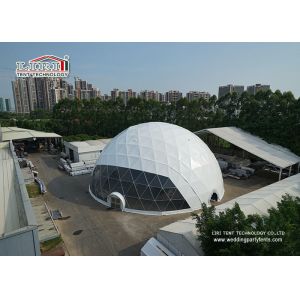 40m Diameter White Geodesic Dome Tents With Transparent Window