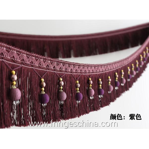 Handmade fashionable chain beads lace tassels fringes for curtain/sofa/pillow/stage decoration