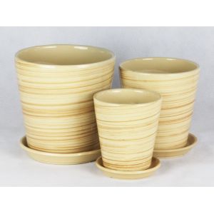 China Single Quantity Handcrafted Ceramic Containers Drainage For Flourishing Plants on sale