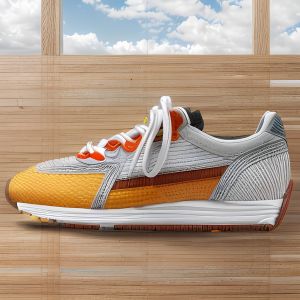 Rubber Outsole Custom Leather Sneakers Anti Slip Four Season