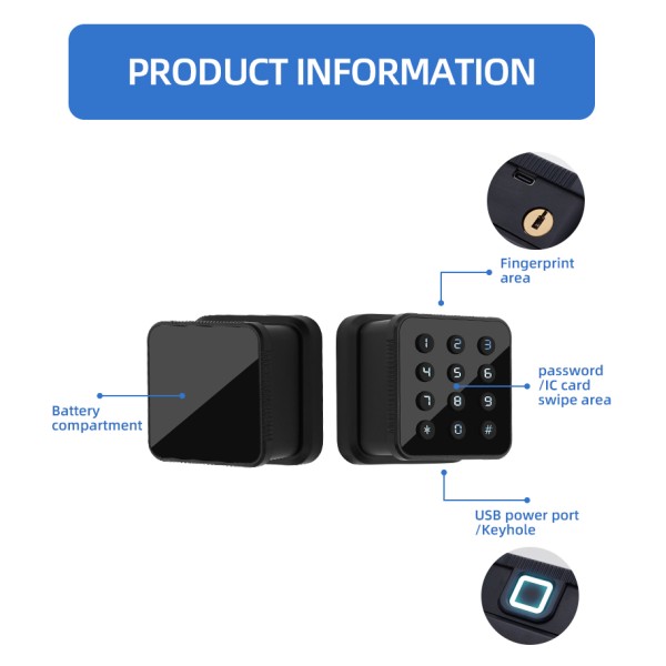 YAGU Pushbutton Codes Smart Locks Biometric Codes and Fingerprints with RFID Handles Digital Slide and WiFi App Locks