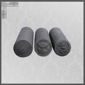 250mm 220mm Chinese Clay Roof Tiles Temple Garden Matte Unglazed