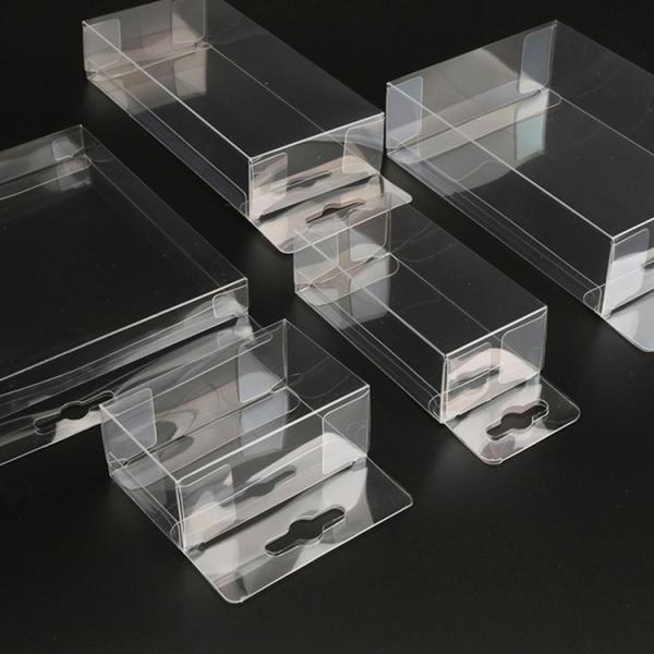 New Arrival Accept Small Packaging Clear Plastic Transparent RPET PET PVC Packaging Box Hanger