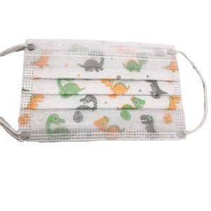 Buy Kids White Blue Procedure 3 Ply Disposable Face Mask at wholesale prices