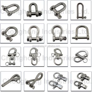 Marine Hardware Shade Rigging Sail Long D Shackle With Eye Screw Pin 316