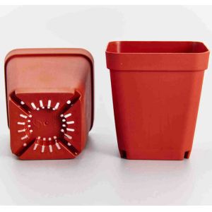 China SQUARE DEEP NURSERY POTS plants black,red,green plastic Landmark 4 sizes on sale