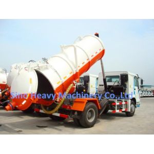 4X2 371HP Sewage Suction Truck ZF8098 / 10M3 Sewage Pumping Trucks