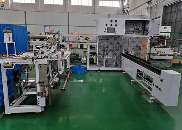 Automated Sanitary Pads Packaging Machine , High efficient , Making bag online ,