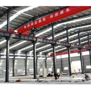 Wide Span Galvanized Steel Frame Building Painted Surface Metal Warehouse