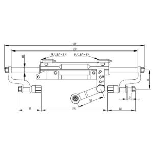 18 Mm Diameter Marine Steering Hydraulic Cylinders , Hydraulic Steering Cylinder