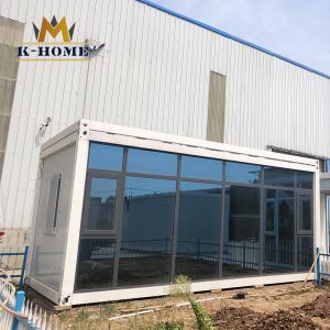Quality 20Ft Sandwich Panel Container House With Glass Curtain Wall for sale