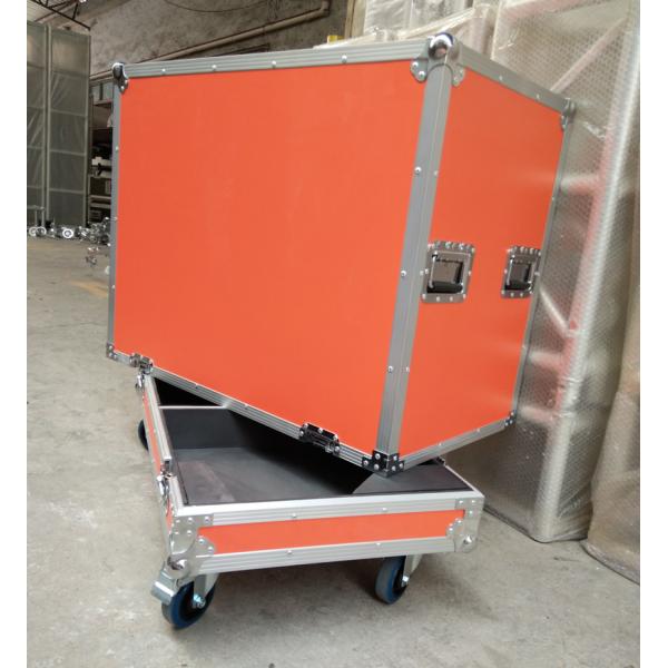 Orange Speaker Audio Road Aluminum Tool Cases with 9mm Thickness Fireproof Plywood Board
