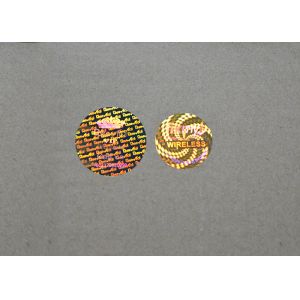 High Value Packages Holographic Security Stickers PET Material Acrylic Adhesive
