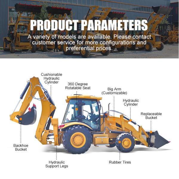 High Quality Multi-Function Front Loader Backhoe Combo for Landscaping Projects Backhoe Wheel Loader