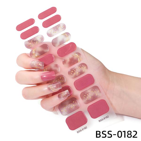 Custom-made 3D Semi Cured Gel Nail Sticker Popular Custom-made Korea Style Design