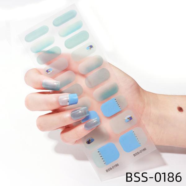 Custom-made 3D Semi Cured Gel Nail Sticker Popular Custom-made Korea Style Design