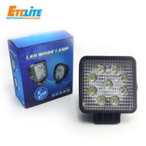 Etclite High Power Super Bright Motorcycle 3 Inch 27W Lamp Square 4X4 Truck
