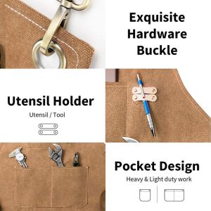 Gardening Work Garden Tools Storage Aprons Waterdrop Resistant Cotton Canvas
