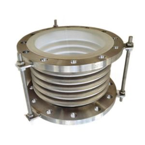 Stainless Steel 304 PTFE Lined Metal Expansion Joint ANSI Flange