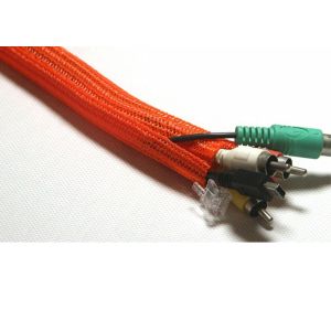 Quality Monofilament Self Wrapping Split Braided Sleeving Customized Printing For Cable Management for sale