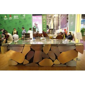 7 - 12 Seats Bbq Grill Table / Gas Teppanyaki Grill Built-In Air Blower & Fume