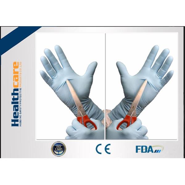 Anti-Bacterial Nitrile Disposable Protective Gloves Blue Powder Free 100 Pcs Box