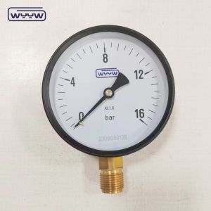 4 inch general CL1.6 water air manometer 1/2"bsp 10bar 16bar bourdon tube 100mm