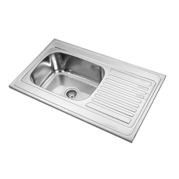 1000*500mm Freestanding Stainless Steel Basin Stand With Drainboard Faucet
