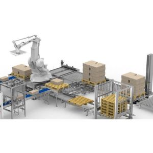Quality Flexible Robotic Palletizing System , Canned Food Industry Robotic Case Packer for sale