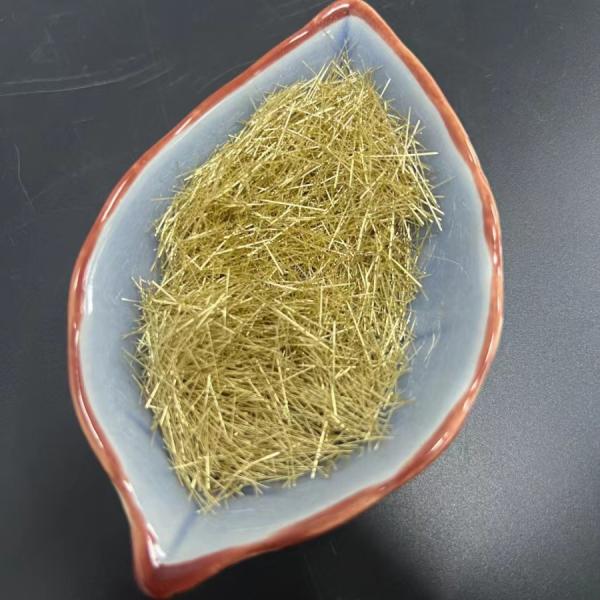 RPC Brass Copper Coated Microfilament Steel Fiber Fibre 0.2x13mm For High Speed