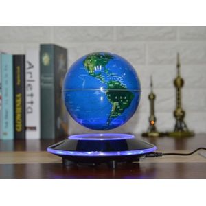 led light UFO floating levitation globe, magnetic levitation bottom 6inch globe