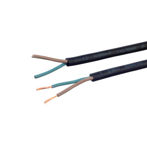 2 Core Conductor Copper Fire-Resistant Power Cable for Outdoor Camp H07RN-F 2x0.75/1/1.5/2.5mm2 Fire-Resistant Outdoor