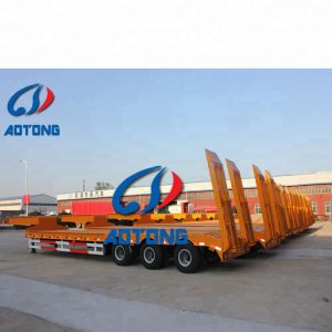 - 3 Axles Detachable Lowbed Modular Lowboy Semi Trailer Equipment with Hydraulic