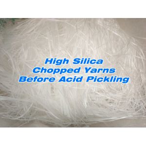 Stapled High Silica Glass Fiber Yarns